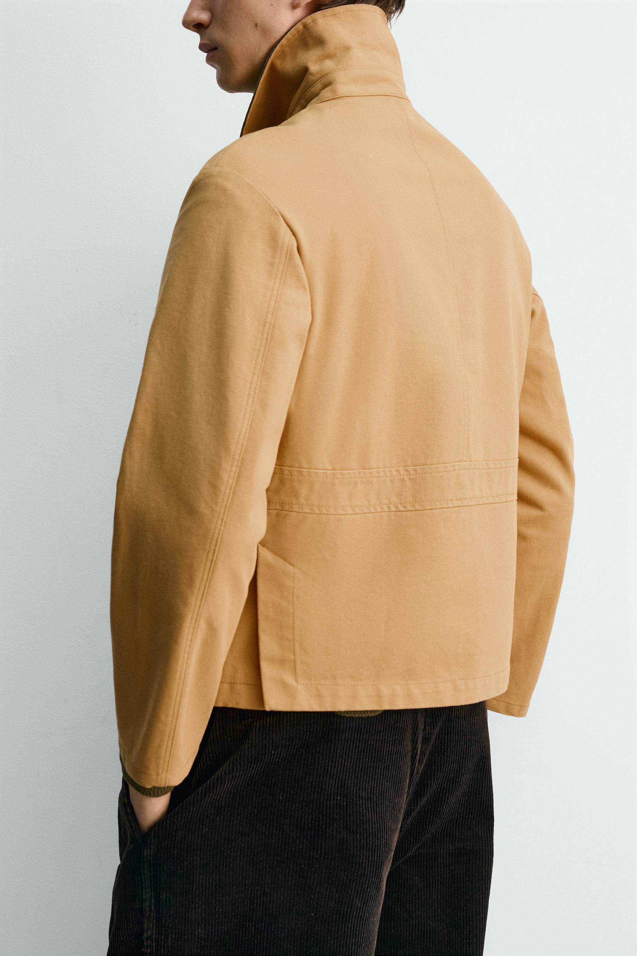 CONTRAST COLLAR FIREMAN CLASP JACKET